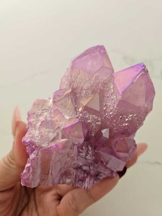 Lavender Aura Quartz Cluster